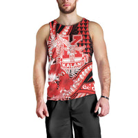 Personalised Hawaii Kalani High School Men Tank Top Tribal Tattoo With Hibiscus Flowers