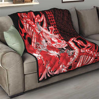Hawaii Kalani High School Quilt Tribal Tattoo With Hibiscus Flowers
