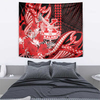 Hawaii Kalani High School Tapestry Tribal Tattoo With Hibiscus Flowers LT05 - Polynesian Pride