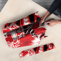 Hawaii Kalani High School Umbrella Tribal Tattoo With Hibiscus Flowers LT05 - Polynesian Pride