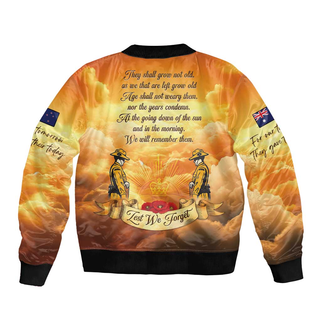 New Zealand And Australia ANZAC Day Bomber Jacket Sinai Palestine Campaign Lest We Forget LT05 - Polynesian Pride
