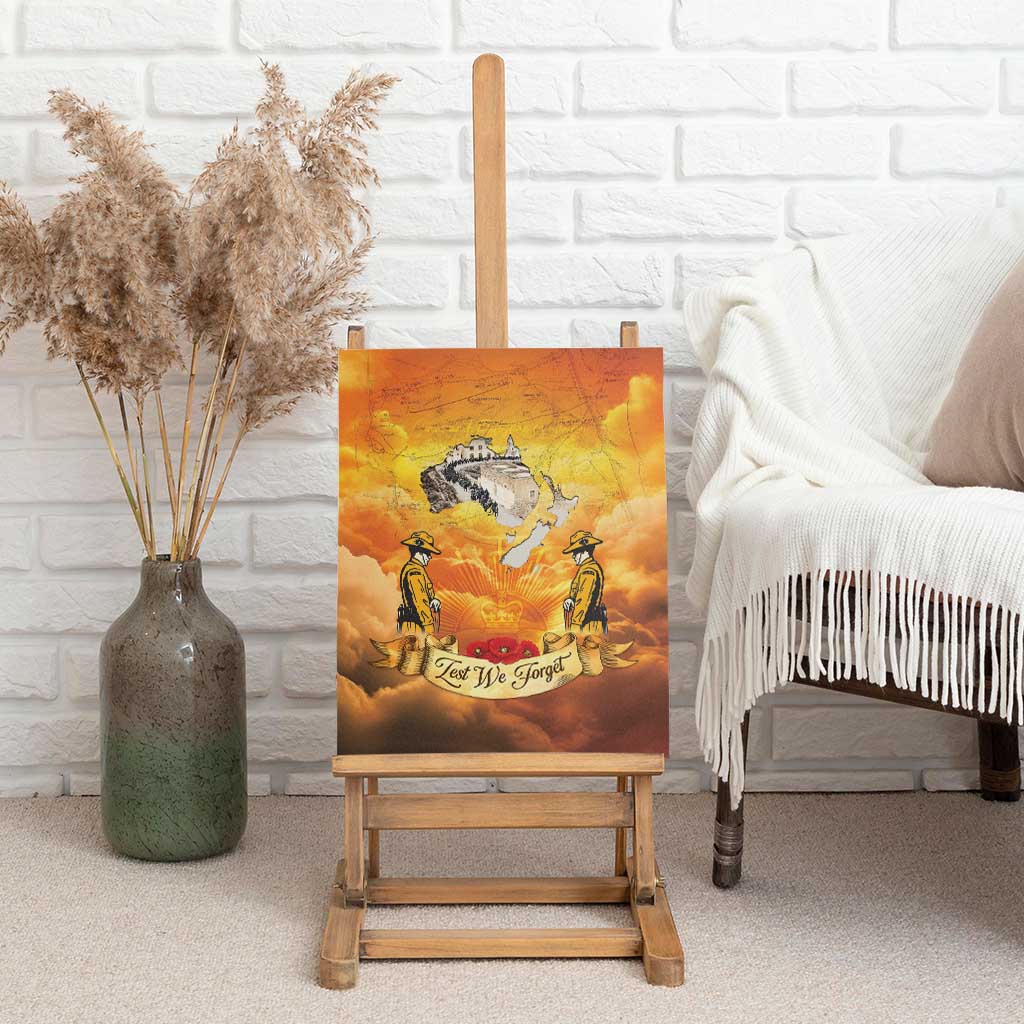 New Zealand And Australia ANZAC Day Canvas Wall Art Sinai Palestine Campaign Lest We Forget