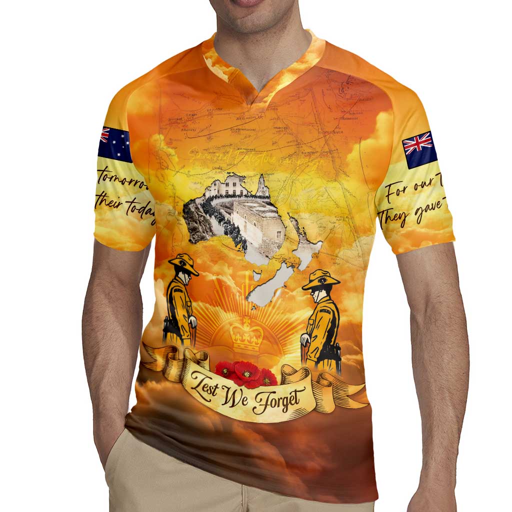 New Zealand And Australia ANZAC Day Rugby Jersey Sinai Palestine Campaign Lest We Forget