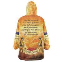 New Zealand And Australia ANZAC Day Wearable Blanket Hoodie Sinai Palestine Campaign Lest We Forget
