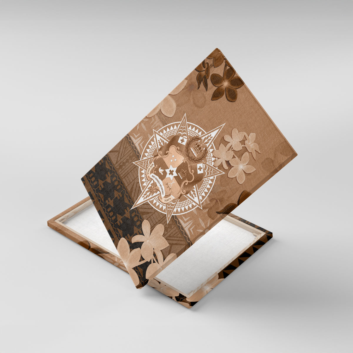 Tonga Emancipation Day Canvas Wall Art Tongan Kupesi Ngatu Pattern Vintage Style