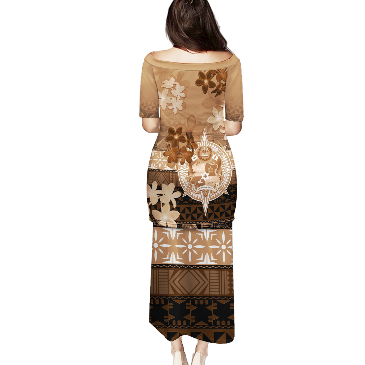 Tonga Emancipation Day Family Matching Puletasi and Hawaiian Shirt Tongan Kupesi Ngatu Pattern Vintage Style LT05 - Polynesian Pride