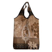 Tonga Emancipation Day Grocery Bag Tongan Kupesi Ngatu Pattern Vintage Style