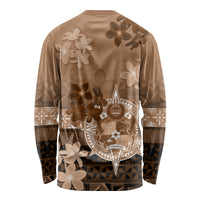 Tonga Emancipation Day Long Sleeve Shirt Tongan Kupesi Ngatu Pattern Vintage Style LT05 - Polynesian Pride
