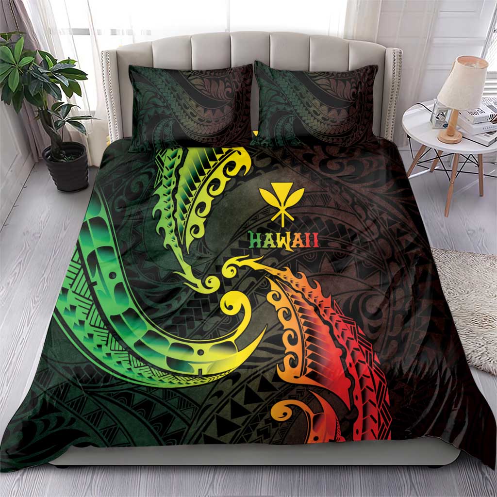 AAPI Heritage Month Bedding Set Kanaka Maoli Polynesian Tribal Wave