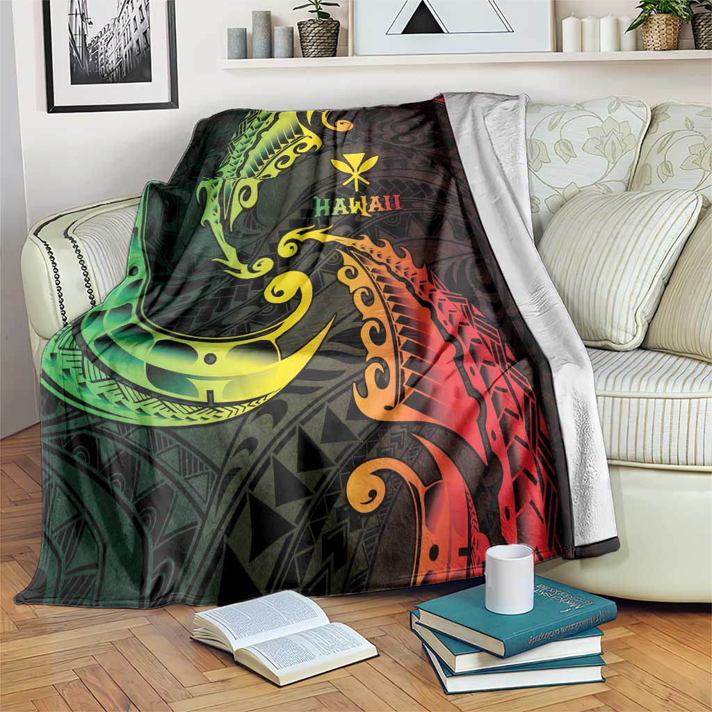 AAPI Heritage Month Blanket Kanaka Maoli Polynesian Tribal Wave LT05 Reggae - Polynesian Pride