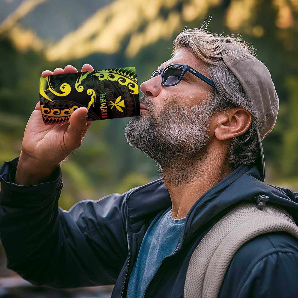 AAPI Heritage Month 4 in 1 Can Cooler Tumbler Kanaka Maoli Polynesian Tribal Wave