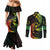 AAPI Heritage Month Couples Matching Mermaid Dress and Long Sleeve Button Shirt Kanaka Maoli Polynesian Tribal Wave