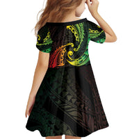 AAPI Heritage Month Family Matching Short Sleeve Bodycon Dress and Hawaiian Shirt Kanaka Maoli Polynesian Tribal Wave