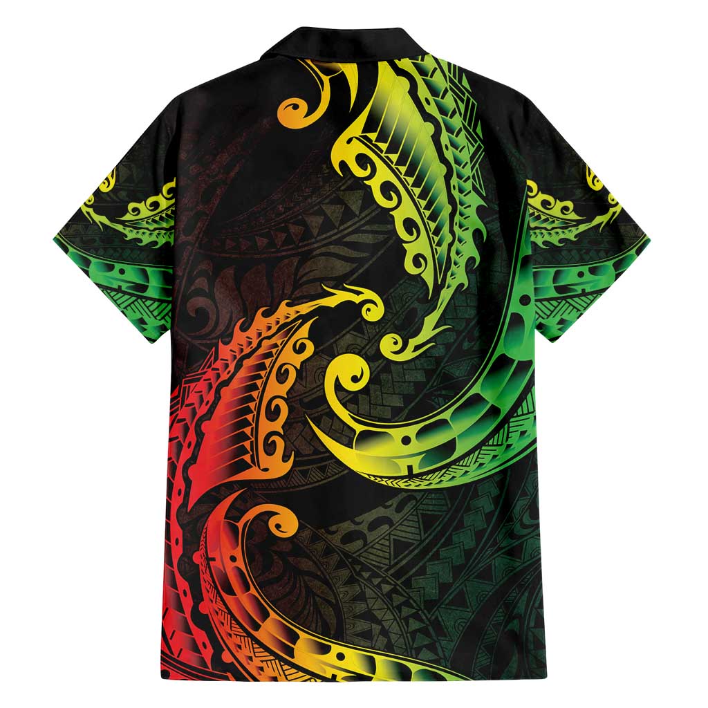 AAPI Heritage Month Family Matching Summer Maxi Dress and Hawaiian Shirt Kanaka Maoli Polynesian Tribal Wave LT05 - Polynesian Pride