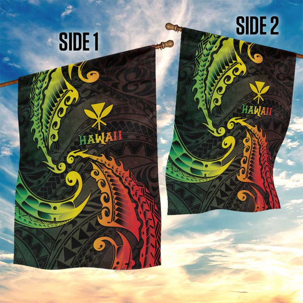 AAPI Heritage Month Garden Flag Kanaka Maoli Polynesian Tribal Wave LT05