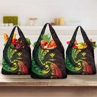 AAPI Heritage Month Grocery Bag Kanaka Maoli Polynesian Tribal Wave