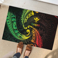 AAPI Heritage Month Rubber Doormat Kanaka Maoli Polynesian Tribal Wave
