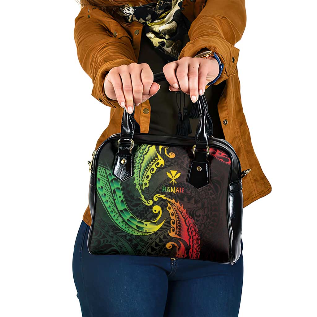 AAPI Heritage Month Shoulder Handbag Kanaka Maoli Polynesian Tribal Wave LT05 One Size Reggae - Polynesian Pride
