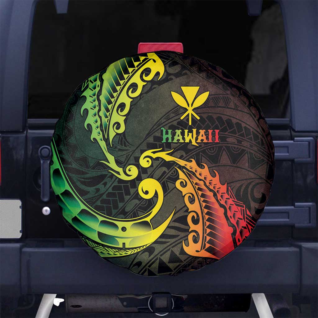 AAPI Heritage Month Spare Tire Cover Kanaka Maoli Polynesian Tribal Wave