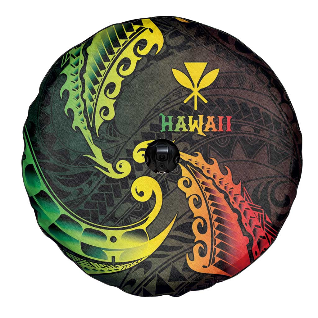 AAPI Heritage Month Spare Tire Cover Kanaka Maoli Polynesian Tribal Wave