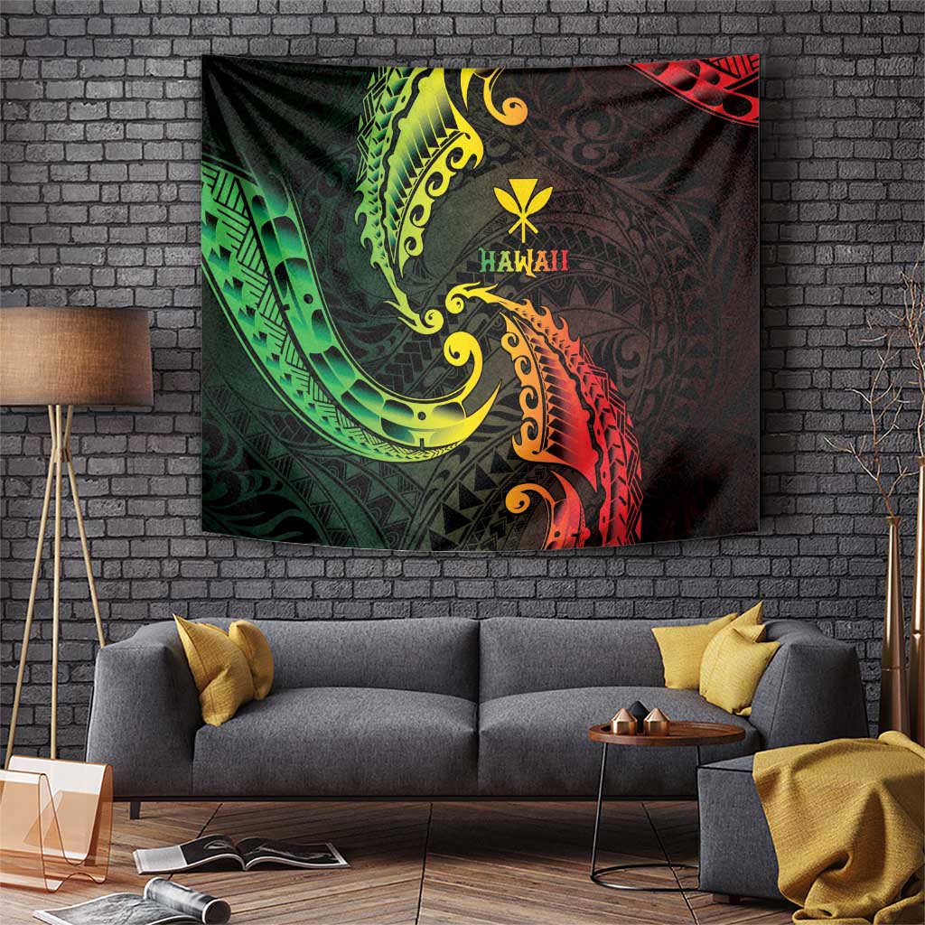 AAPI Heritage Month Tapestry Kanaka Maoli Polynesian Tribal Wave LT05 Reggae - Polynesian Pride