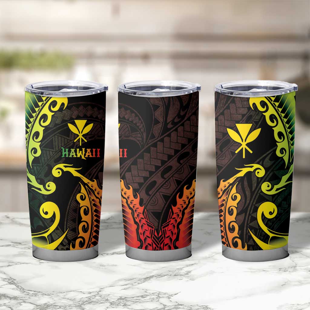 AAPI Heritage Month Tumbler Cup Kanaka Maoli Polynesian Tribal Wave LT05 - Polynesian Pride