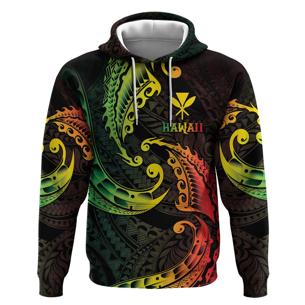 AAPI Heritage Month Zip Hoodie Kanaka Maoli Polynesian Tribal Wave