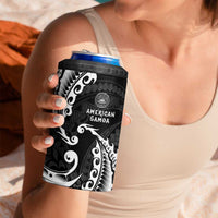 AAPI Heritage Month 4 in 1 Can Cooler Tumbler American Samoa Polynesian Tribal Wave