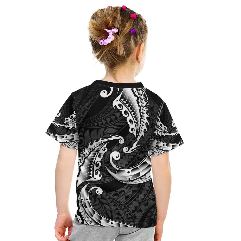 AAPI Heritage Month Kid T Shirt American Samoa Polynesian Tribal Wave LT05 - Polynesian Pride