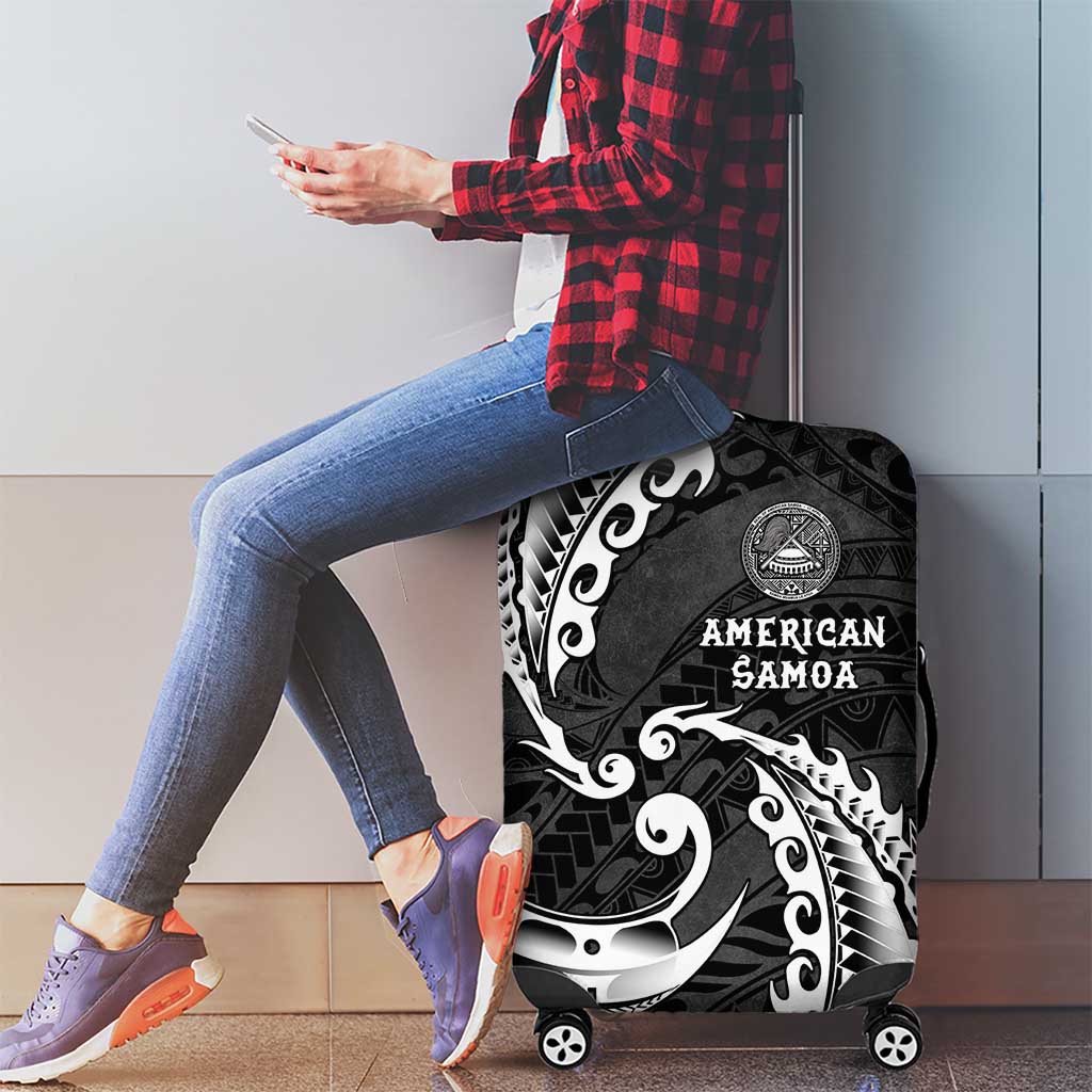 AAPI Heritage Month Luggage Cover American Samoa Polynesian Tribal Wave LT05 - Polynesian Pride