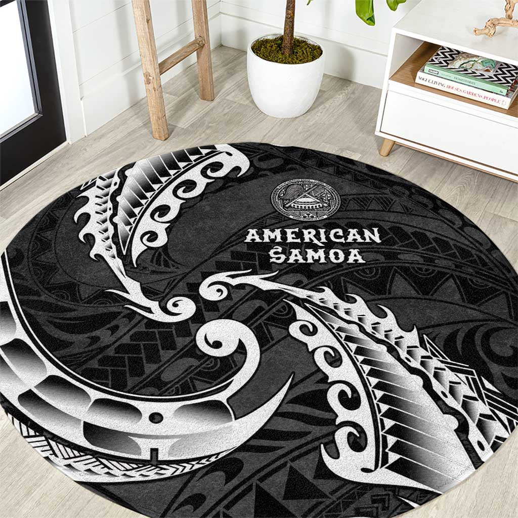 AAPI Heritage Month Round Carpet American Samoa Polynesian Tribal Wave