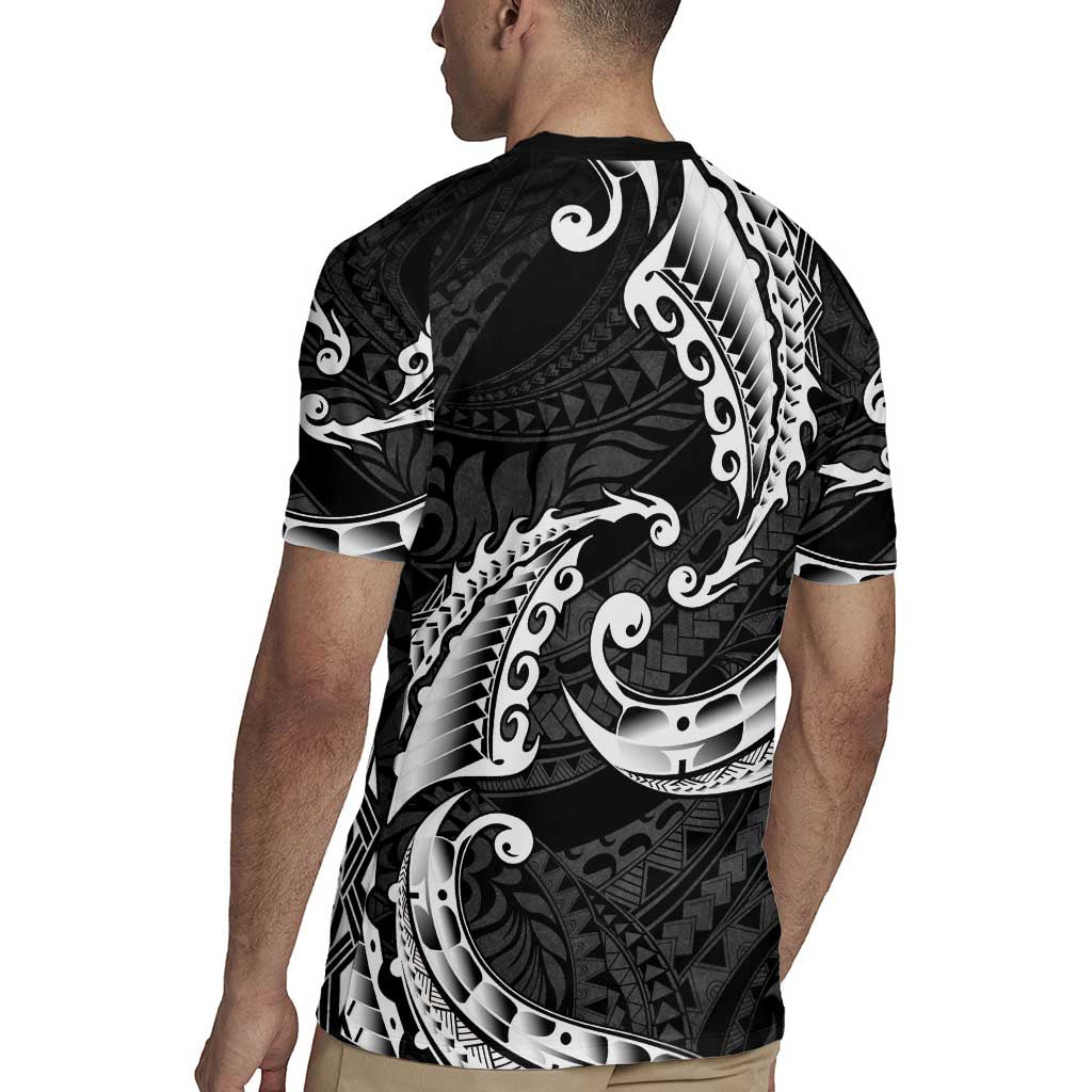 AAPI Heritage Month Rugby Jersey American Samoa Polynesian Tribal Wave