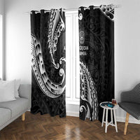 AAPI Heritage Month Window Curtain American Samoa Polynesian Tribal Wave