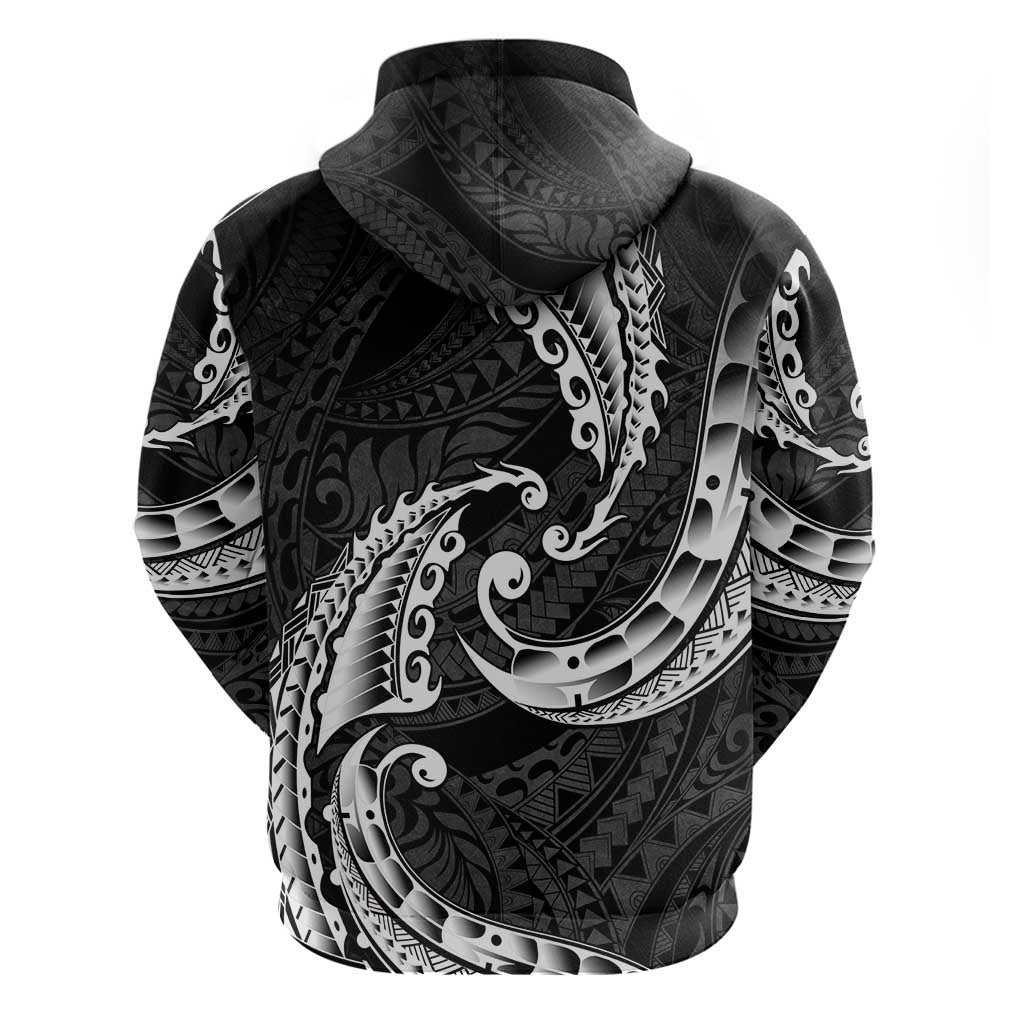 AAPI Heritage Month Zip Hoodie American Samoa Polynesian Tribal Wave