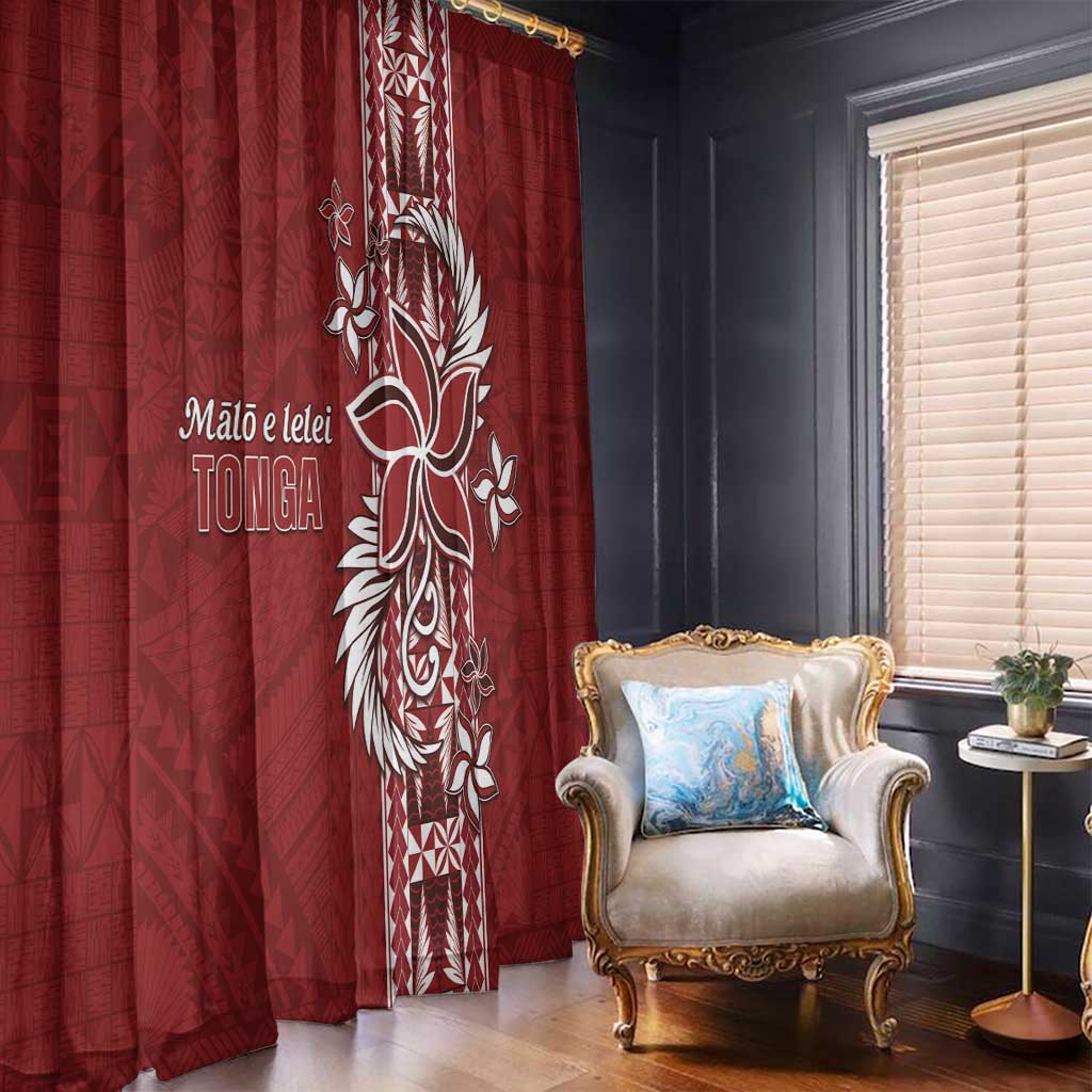 Tonga Language Week Window Curtain Malo e Lelei Kupesi Ngatu Pattern