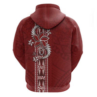 Tonga Language Week Zip Hoodie Malo e Lelei Kupesi Ngatu Pattern LT05 - Polynesian Pride