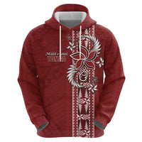 Tonga Language Week Zip Hoodie Malo e Lelei Kupesi Ngatu Pattern LT05 - Polynesian Pride