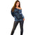 Aotearoa New Zealand Octopus Off Shoulder Sweater Silver Fern Maori Pattern