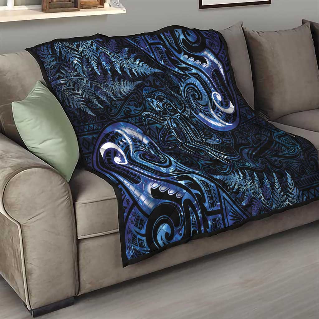 Aotearoa New Zealand Octopus Quilt Silver Fern Maori Pattern