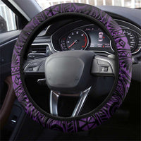 Aotearoa New Zealand Crocodile Steering Wheel Cover Silver Fern Maori Pattern