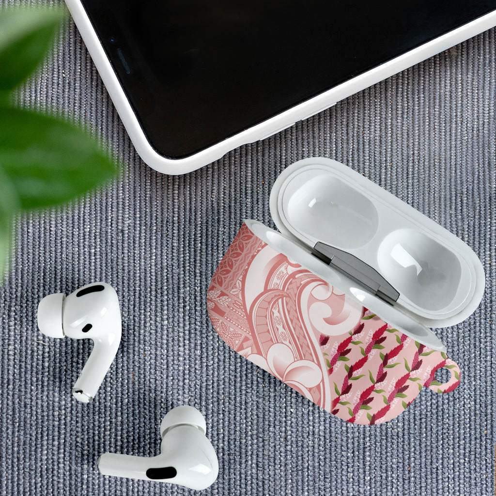 Samoa Teuila AirPods Case Pink Samoan Siapo Motifs