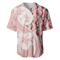 Samoa Teuila Baseball Jersey Pink Samoan Siapo Motifs
