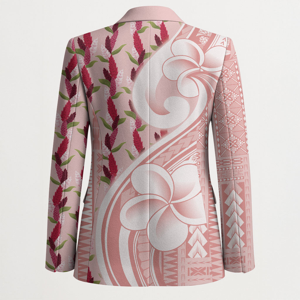 Samoa Teuila Blazer Pink Samoan Siapo Motifs