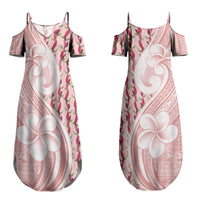 Samoa Teuila Couples Matching Summer Maxi Dress and Hawaiian Shirt Pink Samoan Siapo Motifs LT05 - Polynesian Pride