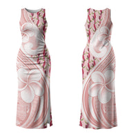 Samoa Teuila Couples Matching Tank Maxi Dress and Hawaiian Shirt Pink Samoan Siapo Motifs LT05 - Polynesian Pride