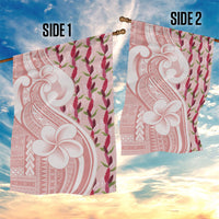 Samoa Teuila Garden Flag Pink Samoan Siapo Motifs