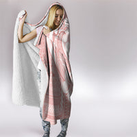 Samoa Teuila Hooded Blanket Pink Samoan Siapo Motifs