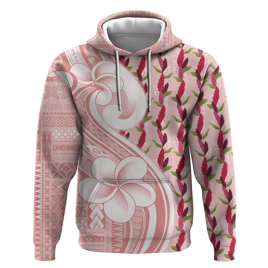 Samoa Teuila Hoodie Pink Samoan Siapo Motifs