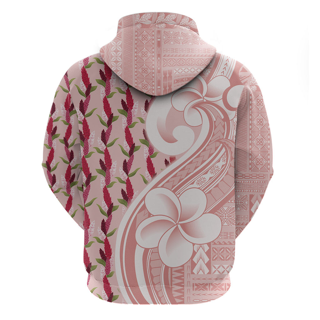 Samoa Teuila Hoodie Pink Samoan Siapo Motifs