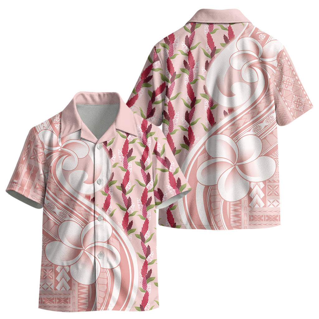 Samoa Teuila Kid Hawaiian Shirt Pink Samoan Siapo Motifs LT05 - Polynesian Pride